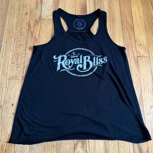 Women's Black Graphic Racerback Tank